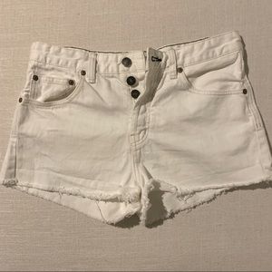 Free People White Jean Shorts, size 27